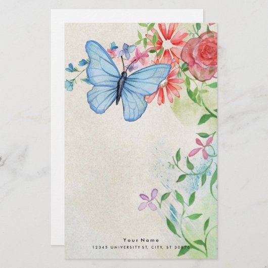 Schöne Blumennatur Briefpapier (Vorne/Hinten)