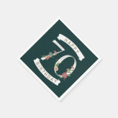 Schöne Blumennummern 70. Geburtstag Serviette (Ecke)