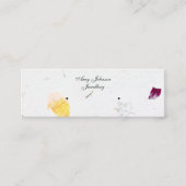 Schöne Blumenpapiere Ohrringe Display-Karten Mini Visitenkarte (Vorderseite)