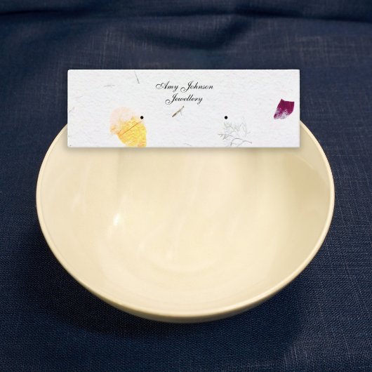 Schöne Blumenpapiere Ohrringe Display-Karten Mini Visitenkarte