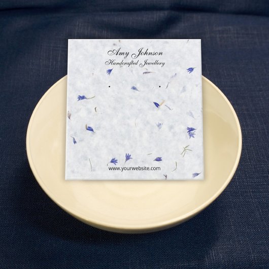 Schöne Blumenpapiere Ohrringe Display-Karten Quadratische Visitenkarte