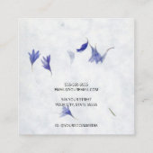 Schöne Blumenpapiere Ohrringe Display-Karten Quadratische Visitenkarte (Rückseite)