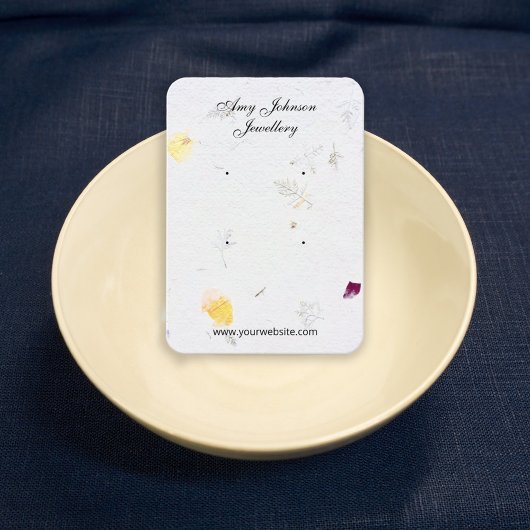 Schöne Blumenpapiere Ohrringe Display-Karten Visitenkarte