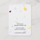 Schöne Blumenpapiere Ohrringe Display-Karten Visitenkarte (Rückseite)