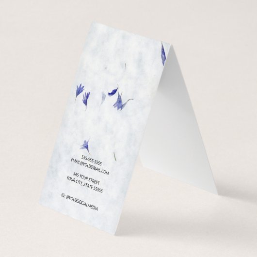 Schöne Blumenpapiere Ohrringe Display-Karten Visitenkarten (Rückseite)