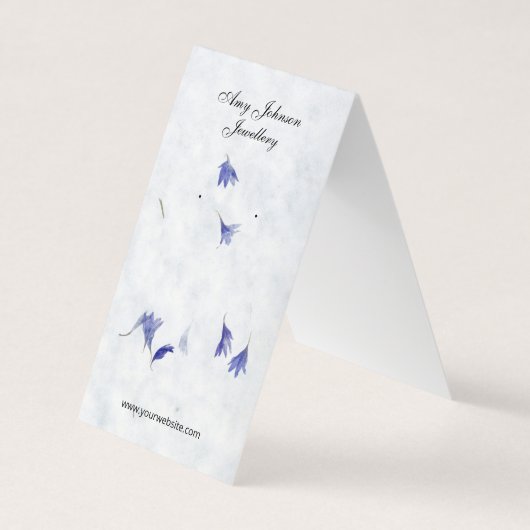 Schöne Blumenpapiere Ohrringe Display-Karten Visitenkarten (Vorderseite)