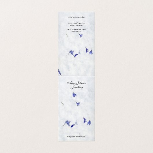 Schöne Blumenpapiere Ohrringe Display-Karten Visitenkarten (Außenseite Aufgefaltet)