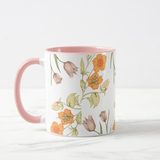 Schöne Blumenpracht gemustert Tasse (Links)