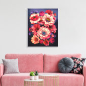 Schöne BlumenprachtStretched Canvas Print Leinwanddruck (Insitu (Wohnzimmer))