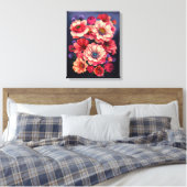 Schöne BlumenprachtStretched Canvas Print Leinwanddruck (Insitu (Schlafzimmer))