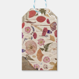 Schöne Blumenpresse Geschenkanhänger