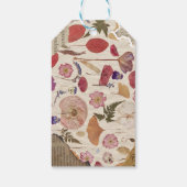 Schöne Blumenpresse Geschenkanhänger (Rückseite)