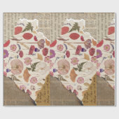 Schöne Blumenpresse Geschenkpapier (Flach)