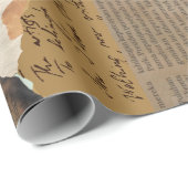 Schöne Blumenpresse Geschenkpapier (Rolleneckpunkt)