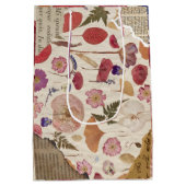 Schöne Blumenpresse Mittlere Geschenktüte (Rückseite)