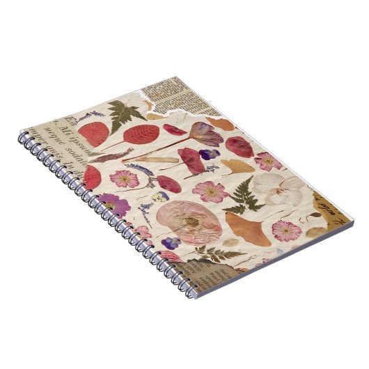 Schöne Blumenpresse Notizblock (Rechte Seite)