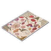 Schöne Blumenpresse Notizblock (Linke Seite)