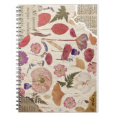 Schöne Blumenpresse Notizblock (Vorderseite)