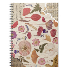 Schöne Blumenpresse Notizblock