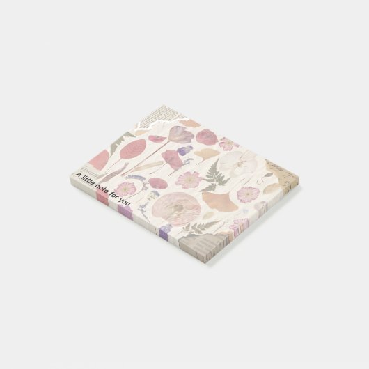 Schöne Blumenpresse Post-it Klebezettel (angewinkelt)