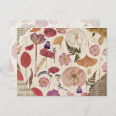 Schöne Blumenpresse Postkarte (Vorne/Hinten)
