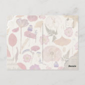 Schöne Blumenpresse Postkarte (Rückseite)