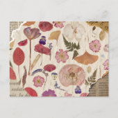 Schöne Blumenpresse Postkarte (Vorderseite)