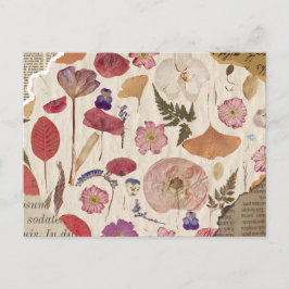 Schöne Blumenpresse Postkarte