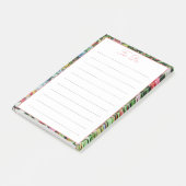 Schöne Blumenrand-Notizblock Post-it Klebezettel (angewinkelt)