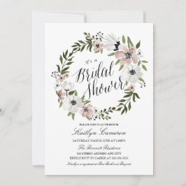 Schöne Blumenreste - Bridal Dusche Einladung