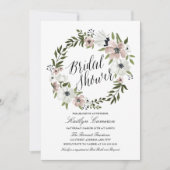 Schöne Blumenreste - Bridal Dusche Einladung (Vorderseite)