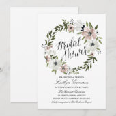 Schöne Blumenreste - Bridal Dusche Einladung (Vorne/Hinten)