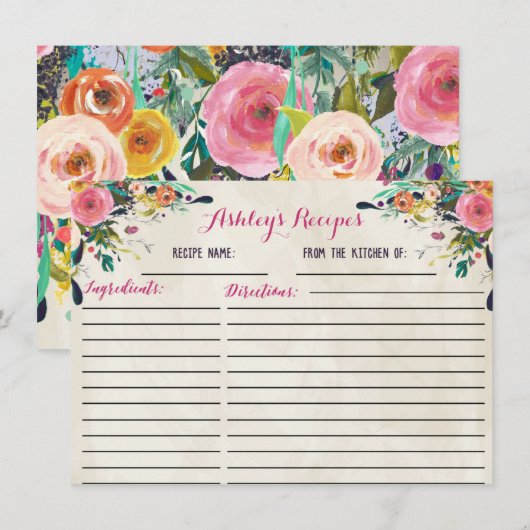 Schöne Blumenrezepte (Vorne/Hinten)