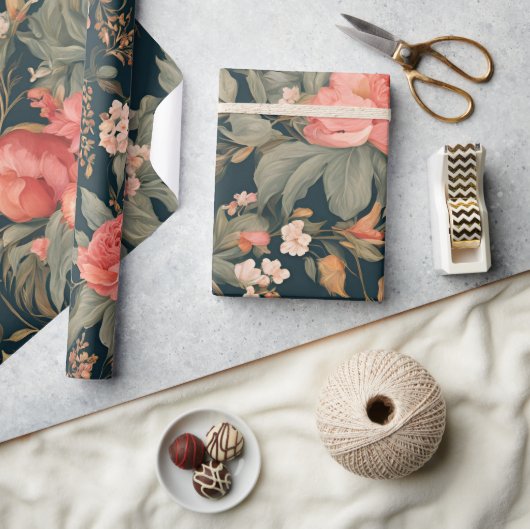 Schöne Blumenrose Blumen Geschenkpapier (Kunsthandwerk)