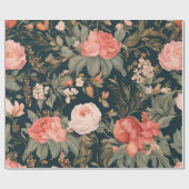 Schöne Blumenrose Blumen Geschenkpapier (Flach)