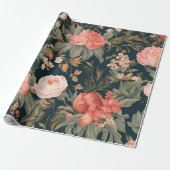 Schöne Blumenrose Blumen Geschenkpapier (Ungerollt)