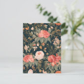Schöne Blumenrose Blumen Postkarte (Stehend Vorderseite)