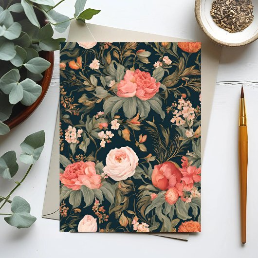 Schöne Blumenrose Blumen Postkarte
