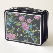 Schöne Blumenskizze für Metalle Lunch Box (Rückseite)