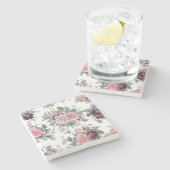 Schöne Blumenskizze Untersetzer (Seitenansicht)