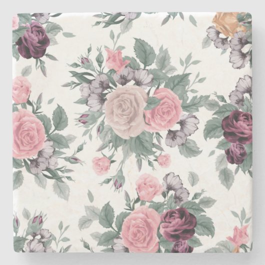 Schöne Blumenskizze Untersetzer (Vorderseite)