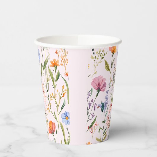 Schöne Blumenspülung Pappbecher (Links)