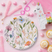 Schöne Blumenspülung Pappteller (Party)