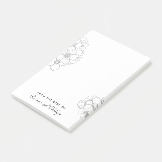 Schöne Blumenstrasse Kunst, Dichtung und Musik Post-it Klebezettel (angewinkelt)