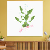 Schöne Blumenstrauß-me-nicht-weiße Blume vinta Leinwanddruck (Insitu (Wohnzimmer))