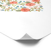 Schöne Blumenstrauß-Traumwelt Printmedien Poster (Ecke)