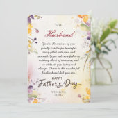 Schöne Blumenstrauß Vatertagskarte Feiertagskarte (Stehend Vorderseite)