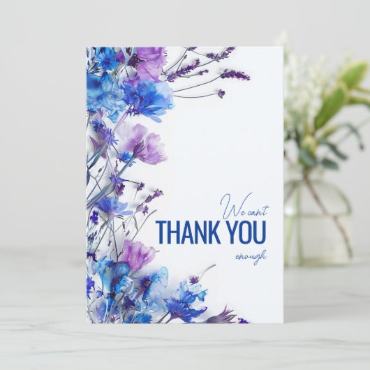 💍 Schöne Blumenträume Dankeskarte (Stehend Vorderseite)