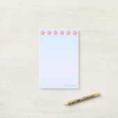 Schöne Blumenüberschrift Post-it Klebezettel (Auf Schreibtisch)