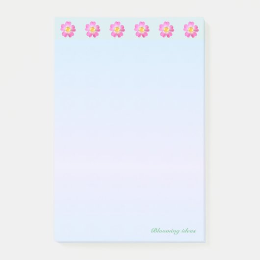 Schöne Blumenüberschrift Post-it Klebezettel (Vorderseite)
